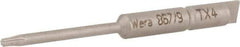 Wera - 4mm Drive, Torx Precision Screwdriver Bit - 1-3/4" OAL - Benchmark Tooling