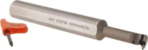 Kennametal - GP..., CSPI Internal Indexable Profiling Toolholder - 1/2" Shank Width, 4" Long, Steel, Through Coolant - Benchmark Tooling