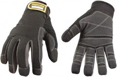 Youngstown - Size S Synthetic Leather Work Gloves - For Mechanic's & Lifting, Uncoated, Hook & Loop Cuff, Full Fingered, Black, Paired - Benchmark Tooling