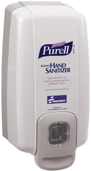 Ability One - 1000 mL Liquid Hand Sanitizer Dispenser - Plastic, Hanging, Gray - Benchmark Tooling