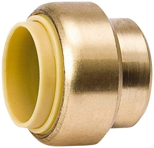 Value Collection - 3/4" Outside Diam, Brass Push-to-Connect Tube End Stop - 200 Max psi, Tube Connection, EPDM O-Ring, Lead-Free - Benchmark Tooling