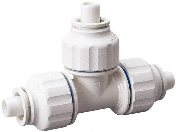 Value Collection - 1/2 x 1/2 x 1/8" OD, Polysulfone Push-to-Connect Union Tee - 250 Max psi, White - Benchmark Tooling