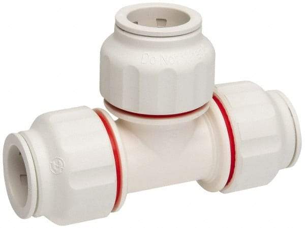 Value Collection - 3/4" OD, Polysulfone Push-to-Connect Union Tee - 250 Max psi, White - Benchmark Tooling