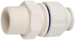 Value Collection - 1/2" OD, 3/4 Thread, Polysulfone Push-to-Connect Male Connector - 250 Max psi, White - Benchmark Tooling