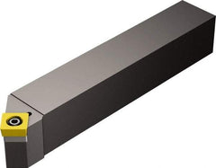 Sandvik Coromant - SSDCR/L, Left Hand Cut, 45° Lead Angle, 25mm Shank Height x 25mm Shank Width, Neutral Rake Indexable Turning Toolholder - 150.02mm OAL, SCMT 12 04 08, SCMT 432 Insert Compatibility, Series CoroTurn 107 - Benchmark Tooling