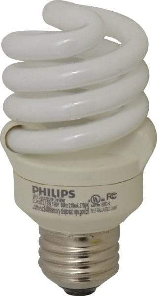 Philips - 13 Watt Fluorescent Residential/Office Medium Screw Lamp - 2,700°K Color Temp, 900 Lumens, 120 Volts, EL/mDT, 10,000 hr Avg Life - Benchmark Tooling