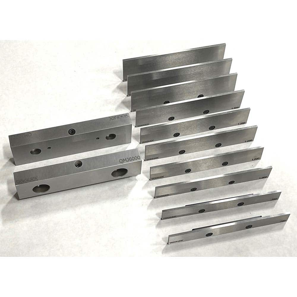 TE-CO - Vise Jaw Sets; Jaw Width (mm): 203.2 ; Jaw Width (Inch): 8 ; Jaw Width (Decimal Inch): 8 ; Set Type: Component Kit ; Material: Steel ; Vise Compatibility: 8" Vises - Exact Industrial Supply