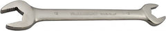 Paramount - 18mm x 19mm Standard Open End Wrench - 8-15/16" OAL, Double End, Full Polish Finish, 15° Head Angle - Benchmark Tooling