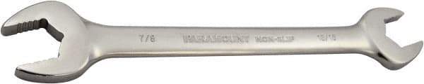 Paramount - 13/16" x 7/8" Standard Open End Wrench - 10" OAL, Double End, Full Polish Finish, 15° Head Angle - Benchmark Tooling