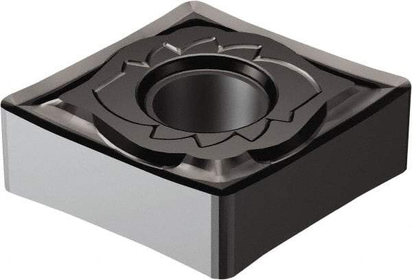 Sandvik Coromant - CNGG43.5 SGF Grade 1105 Carbide Turning Insert - TiAlN2 Finish, 80° Diamond, 1/2" Inscr Circle, 3/16" Thick, 0.1984mm Corner Radius - Benchmark Tooling