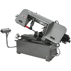 Jet - 12 x 20" Max Capacity, Semi-Automatic Variable Speed Pulley Horizontal Bandsaw - 82 to 262 SFPM Blade Speed, 460 Volts, 45°, 3 hp, 3 Phase - Benchmark Tooling