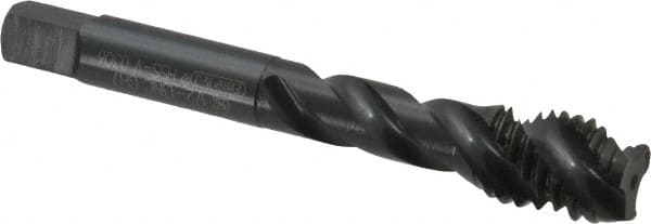 OSG - 1/2-13 UNC 3 Flute 2B Modified Bottoming Spiral Flute Tap - Vanadium High Speed Steel, Oxide Finish, 3-3/8" OAL, Right Hand Flute, Right Hand Thread, H7, Series 303 - Exact Industrial Supply