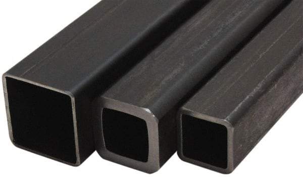 Value Collection - 3 Inch Square x 6 Ft. Long, Low Carbon Steel, Square Welded Tube - 0.12 Inch Wall Thickness, Low Carbon Grade - Benchmark Tooling