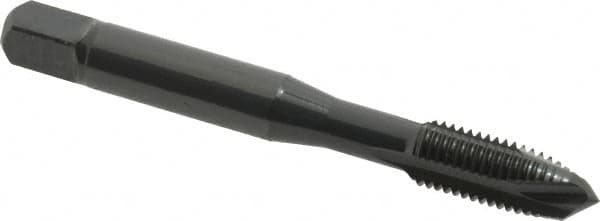 OSG - 5/16-24 UNF, 3 Flute, Oxide Finish, Vanadium High Speed Steel Spiral Point Tap - Plug Chamfer, Right Hand Thread, 2-23/32" OAL, 1-1/8" Thread Length, 0.318" Shank Diam, 2B Class of Fit, Series 300 - Exact Industrial Supply