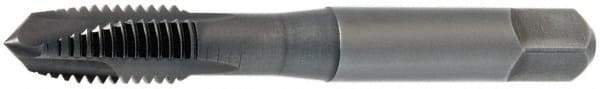 OSG - 1/2-13 UNC, 3 Flute, TiCN Finish, Powdered Metal Spiral Point Tap - Plug Chamfer, Right Hand Thread, 3-3/8" OAL, 1-21/32" Thread Length, 0.367" Shank Diam, 3B Class of Fit, Series 312NI - Exact Industrial Supply