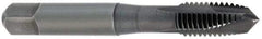 OSG - M10x1.25 Metric Fine, 3 Flute, Oxide Finish, Vanadium High Speed Steel Spiral Point Tap - Plug Chamfer, Right Hand Thread, 2-15/16" OAL, 1-1/4" Thread Length, 0.381" Shank Diam, Series 342 - Exact Industrial Supply