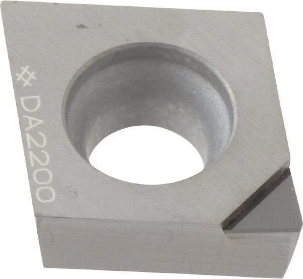 Sumitomo - NF-CCMX32.50.5 Grade DA2200 Polycrystalline Diamond (PCD) Turning Insert - Uncoated, 80° Diamond, 3/8" Inscr Circle, 5/32" Thick, 0.0078" Corner Radius - Benchmark Tooling