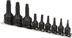 Paramount - 9 Piece 1/4 & 3/8" Drive Torx Bit Socket Set - T10 to T50 Torx - Benchmark Tooling