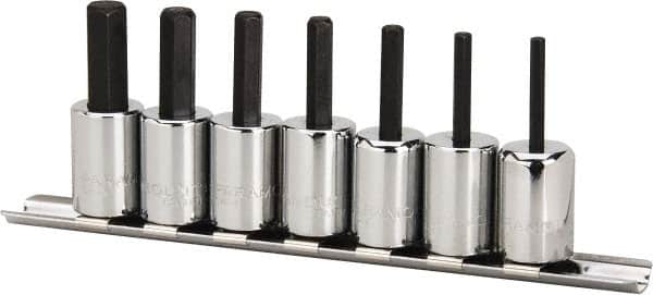 Paramount - 7 Piece 3/8" Drive Inch Hex Bit Socket Set - 1/8 to 3/8" Hex - Benchmark Tooling