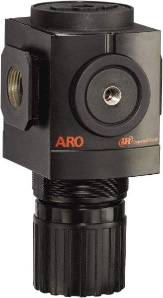 ARO/Ingersoll-Rand - 1 NPT Port, 290 CFM, Aluminum Heavy-Duty Regulator - 10 to 200 psi Range, 250 Max psi Supply Pressure, 1/8" Gauge Port Thread, 4.091" Wide x 7.223" High - Benchmark Tooling