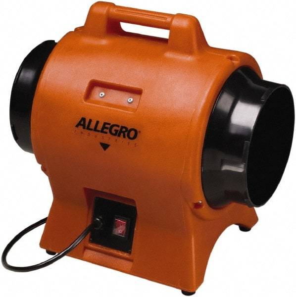 Allegro - 8" Inlet, Electric AC Axial Blower - 0.33 hp, 865 CFM (Free Air), 230 Max Voltage Rating - Benchmark Tooling