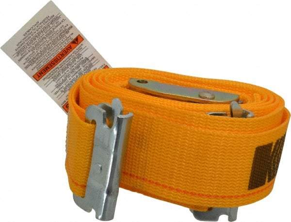 Kinedyne - 12' Long x 2" Wide, 835 Lb Basket Capacity, 1 Ply, Polyester Web Sling - Yellow - Benchmark Tooling