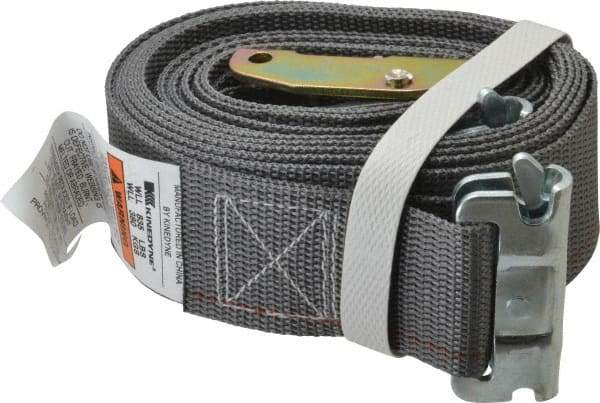 Kinedyne - 16' Long x 2" Wide, 835 Lb Basket Capacity, 1 Ply, Polyester Web Sling - Gray - Benchmark Tooling