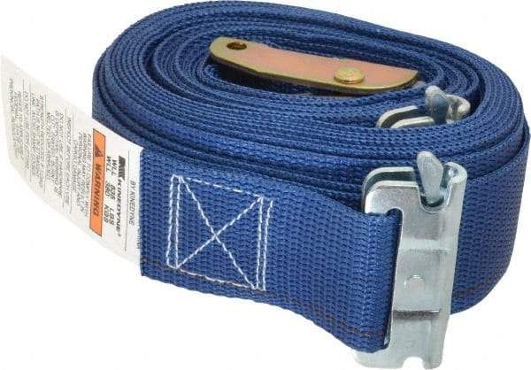 Kinedyne - 20' Long x 2" Wide, 835 Lb Basket Capacity, 1 Ply, Polyester Web Sling - Blue - Benchmark Tooling