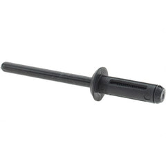 Value Collection - Large Flange Head Nylon Open End Blind Rivet - 5/32" to 1/4" Grip, 11/32" Head Diam, 21/32" Length Under Head, - Benchmark Tooling