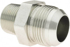 Parker - 1" Tube OD, 37° Steel Flared Tube Male Connector - 3/4-14 NPTF, Flare x NPTF Ends - Benchmark Tooling