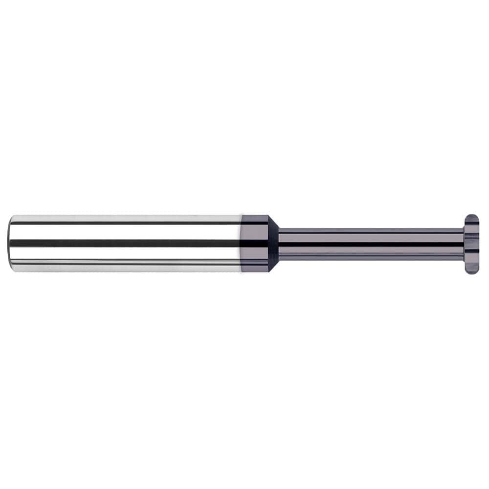 Harvey Tool - 3/8" Cut Diam, 1/8" Cut Width, 3/8" Shank, Straight-Tooth Woodruff Keyseat Cutter - Exact Industrial Supply