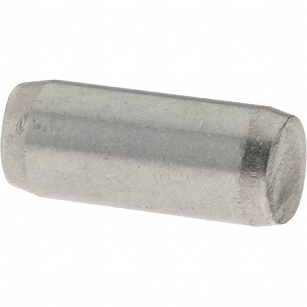 Value Collection - 5mm Diam x 12mm Pin Length 416 Stainless Steel Precision Dowel Pin - C 36-42 Hardness, 1 Beveled & 1 Rounded End - Benchmark Tooling