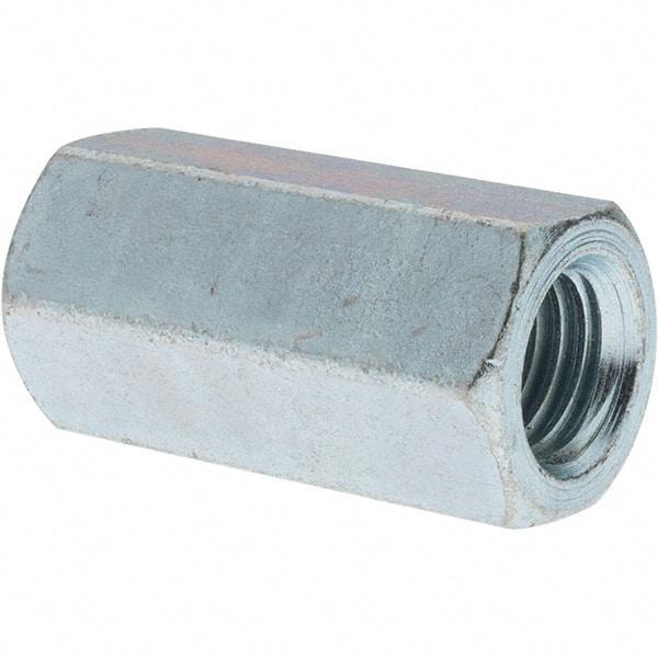 Value Collection - M14x2.00 Metric Coarse, 54mm OAL Steel Standard Coupling Nut - Zinc-Plated Finish, 28mm Width Across Flats - Benchmark Tooling