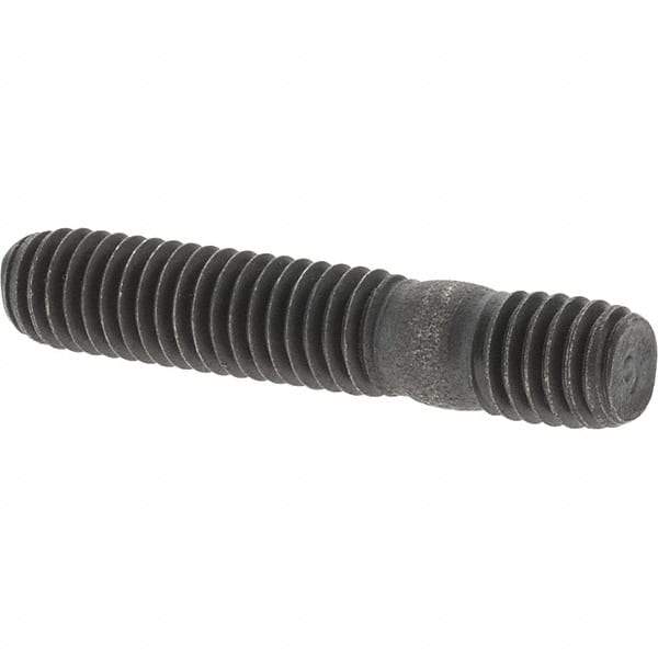 Value Collection - M6x1.0 31mm OAL Equal Double Threaded Stud - Carbon Steel, Uncoated, 14mm Equal Thread Length, Metric - Benchmark Tooling