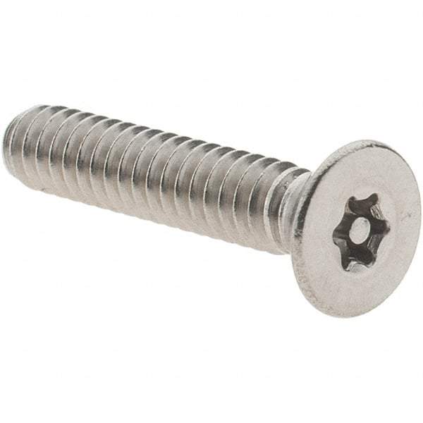 Value Collection - #10-24 UNC Pin In Torx Drive, Flat Screw - Grade 18-8 Stainless Steel, Uncoated, 1" OAL - Benchmark Tooling