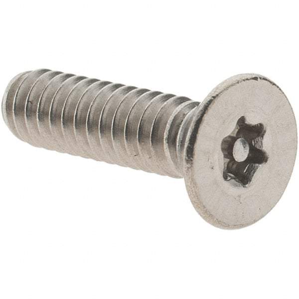 Value Collection - #10-24 UNC Pin In Torx Drive, Flat Screw - Grade 18-8 Stainless Steel, Uncoated, 3/4" OAL - Benchmark Tooling
