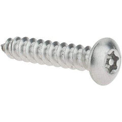 Value Collection - #6 Button Head Pin In Torx Sheet Metal Screw - Stainless Steel, 3/4" Length Under Head, Grade 18-8, T10 Drive - Benchmark Tooling