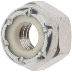 Value Collection - 1/4-20 UNC 18-8 Hex Lock Nut with Nylon Insert - 7/16" Width Across Flats, 19/64" High - Benchmark Tooling