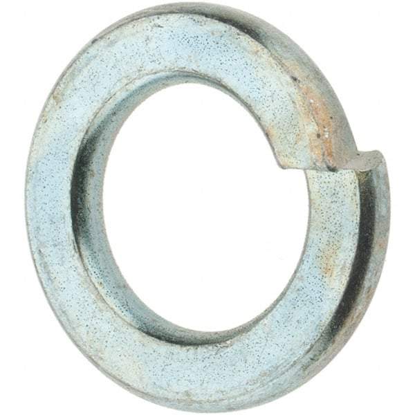 Value Collection - M10, 10.2mm ID, 18.1mm OD, 2.2mm Thick Split Lock Washer - Grade 8 Spring Steel, Zinc-Plated Finish, 10.2mm Min ID, 10.7mm Max ID, 18.1mm Max OD - Benchmark Tooling