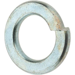 Value Collection - M10, 10.2mm ID, 18.1mm OD, 2.2mm Thick Split Lock Washer - Grade 8 Spring Steel, Zinc-Plated Finish, 10.2mm Min ID, 10.7mm Max ID, 18.1mm Max OD - Benchmark Tooling