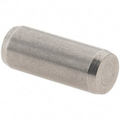 Value Collection - 4mm Diam x 10mm Pin Length 416 Stainless Steel Precision Dowel Pin - C 52-62 Hardness, 1 Beveled & 1 Rounded End - Benchmark Tooling