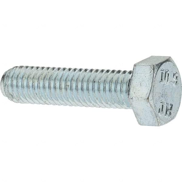 Value Collection - M5x0.80mm Metric Coarse, 20mm Long Hex Head Cap Screw - Fully Threaded, Grade 10.9 Steel, Zinc-Plated Finish, 8mm Hex - Benchmark Tooling