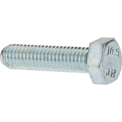 Value Collection - M5x0.80mm Metric Coarse, 20mm Long Hex Head Cap Screw - Fully Threaded, Grade 10.9 Steel, Zinc-Plated Finish, 8mm Hex - Benchmark Tooling