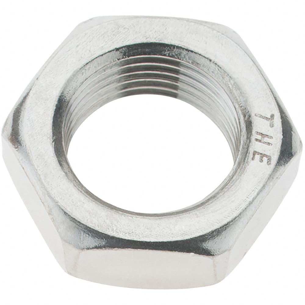 Value Collection - 3/4-16 UNC Stainless Steel Right Hand Hex Jam Nut - 1-1/8" Across Flats, 27/64" High - Benchmark Tooling