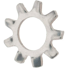 Value Collection - #10 Screw, 0.204" ID, Stainless Steel External Tooth Lock Washer - 0.41" OD, Grade 410 - Benchmark Tooling