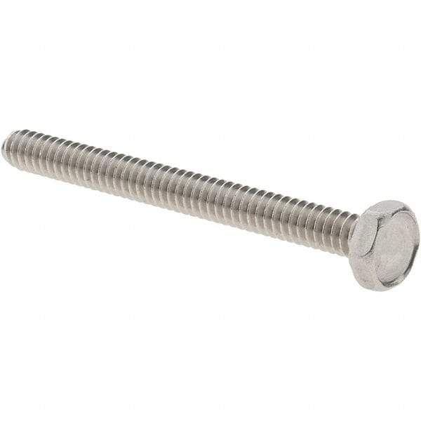Value Collection - #6-32 UNC, 1-1/2" Length Under Head Hex Drive Machine Screw - Hex Head, Grade 18-8 Stainless Steel, Uncoated, Without Washer - Benchmark Tooling