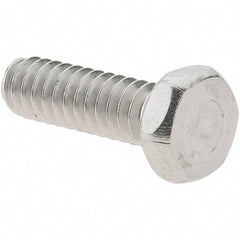 Value Collection - #10-24 UNC, 5/8" Length Under Head Hex Drive Machine Screw - Hex Head, Grade 18-8 Stainless Steel, Uncoated, Without Washer - Benchmark Tooling