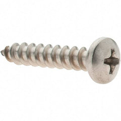 Value Collection - #10 Pan Head Phillips Sheet Metal Screw - Stainless Steel, 1" Length Under Head, Grade 316 - Benchmark Tooling