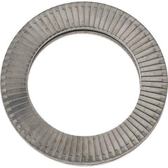 Made in USA - 1.1496" OD, Uncoated, Stainless Steel Wedge Lock Washer - Grade 316L, 0.7598 to 0.7756" ID - Benchmark Tooling