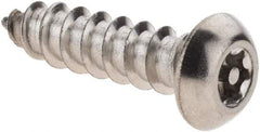 Value Collection - #14 Button Head Pin In Torx Sheet Metal Screw - Stainless Steel, 1" Length Under Head, Grade 18-8, T27 Drive - Benchmark Tooling